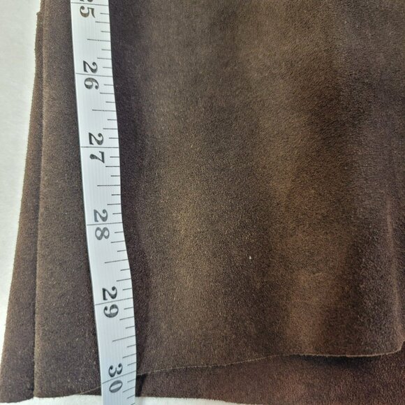 MaxMara-Weekend Women's Brown lined Genuine Leather Skirt Size 8 EUC - Picture 2 of 6